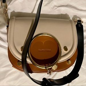 SeeByChloé Mara Color Block Medium Leather Shoulder Bag